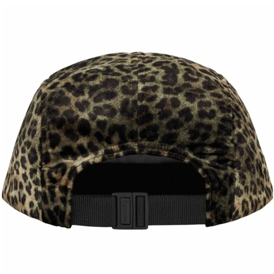 Supreme Leaopard Velvet Camp Cap 'Olive'