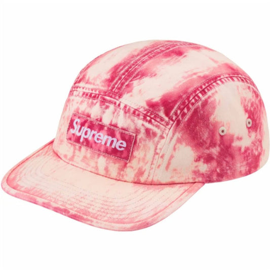 Supreme Bleached Chino Camp Cap 'Red'